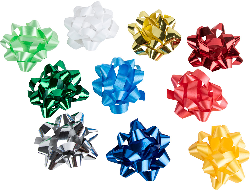 ÉTOILE ADHÉSIVE LIDERPAPEL FANTAISIE FORMAT MAXI LARGEUR ÉTOILE 6.5CM COLORIS MÉTALLISÉ