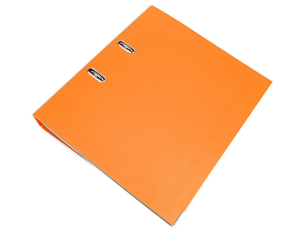 CLASSEUR LEVIER LIDERPAPEL A4 DOCUMENTA CARTON REMBORDÉ 1,9MM DOS 52MM RADO MÉTALLIQUE COLORIS ORANGE