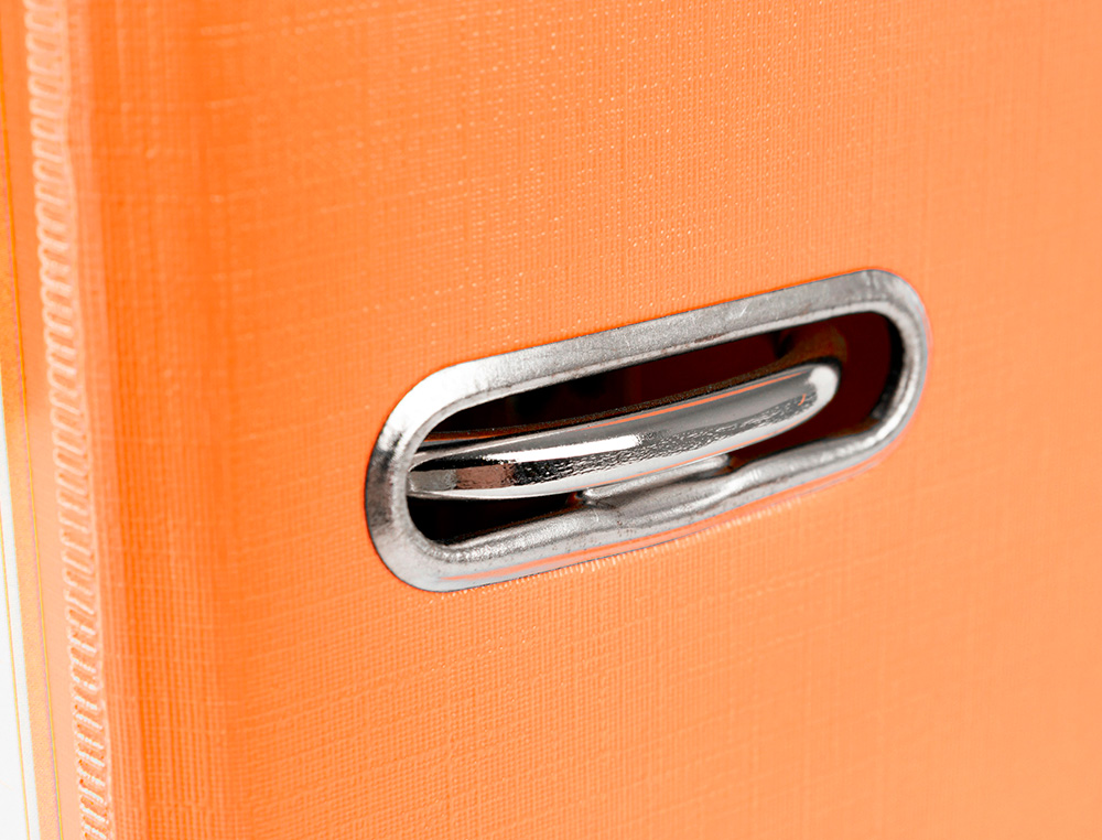 CLASSEUR LEVIER LIDERPAPEL A4 DOCUMENTA CARTON REMBORDÉ 1,9MM DOS 52MM RADO MÉTALLIQUE COLORIS ORANGE