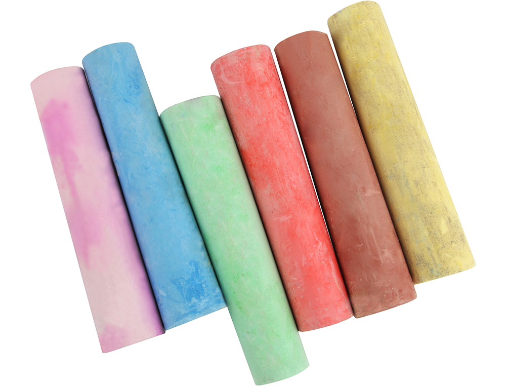 CRAIE TROTTOIR LIDERPAPEL ACTIVITÉS CRÉATIVES SCOLAIRES COLORIS ASSORTIS BOÎTE 6 UNITÉS