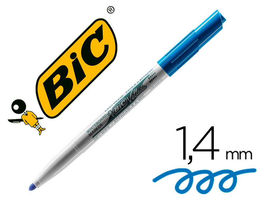 Feutre effaçable à sec Bic Velleda 1781 noir - Pandava