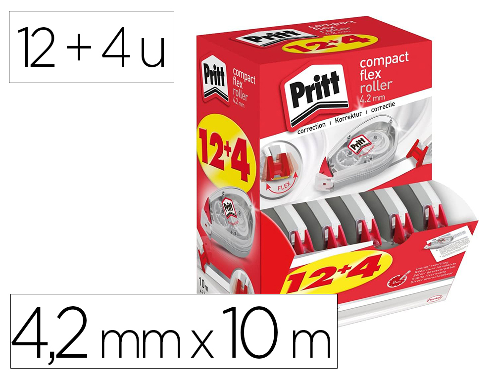 Pritt Refill Flex roller de correction 4,2 mm x 12 m Pritt