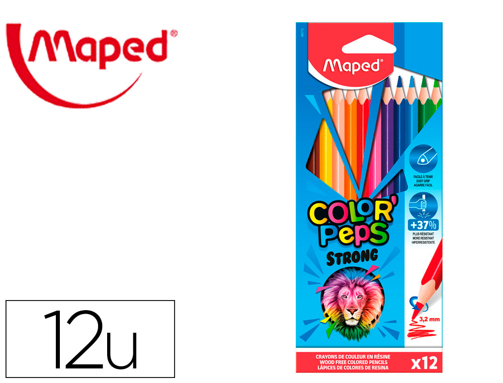 Étui de 6 Crayons de couleur - Assortiment MAPED Color'Peps Dessin