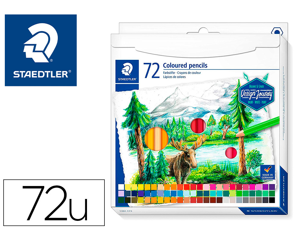 CRAYON COULEUR STAEDTLER 146C DESIGN JOURNEY PACK DE 72     COULEURS ASSORTIES