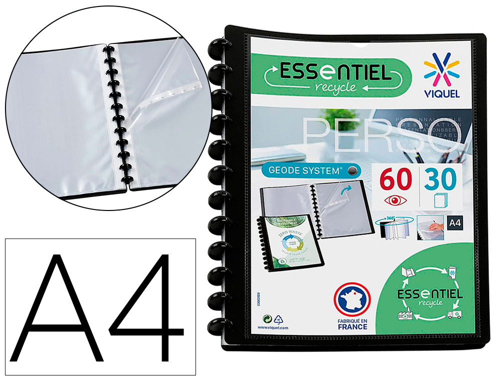 Classeur A4 Maxi 2 anneaux 30 mm Essentiel Recycle – Viquel