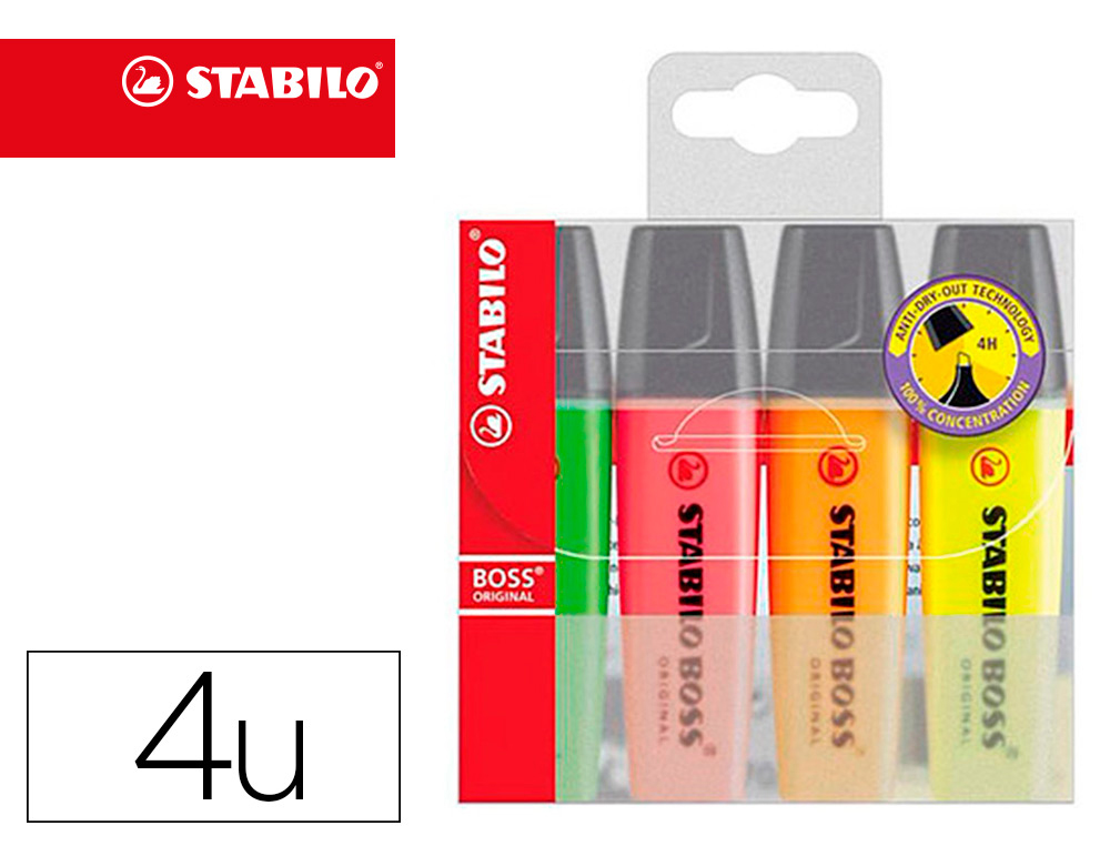 STABILO Set de Bureau 15 Surligneurs BOSS Coloris 9 Fluo et 6 Pastel :  : Fournitures de bureau