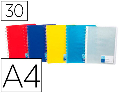 Viquel - Lot de 6 intercalaires en plastique - Maxi format (24,5x30,5cm) -  Pour classeur A4 Maxi format ou classeur à levier : : Fournitures  de bureau