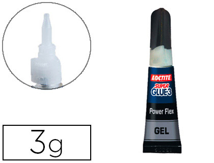 COLLE RAPIDE LOCTITE POWER FLEX PUISSANTE SCHAGE ULTRA RAPIDE MULTI-MATRIAUX ENRICHIE CAOUTCHOUC TUBE 3G