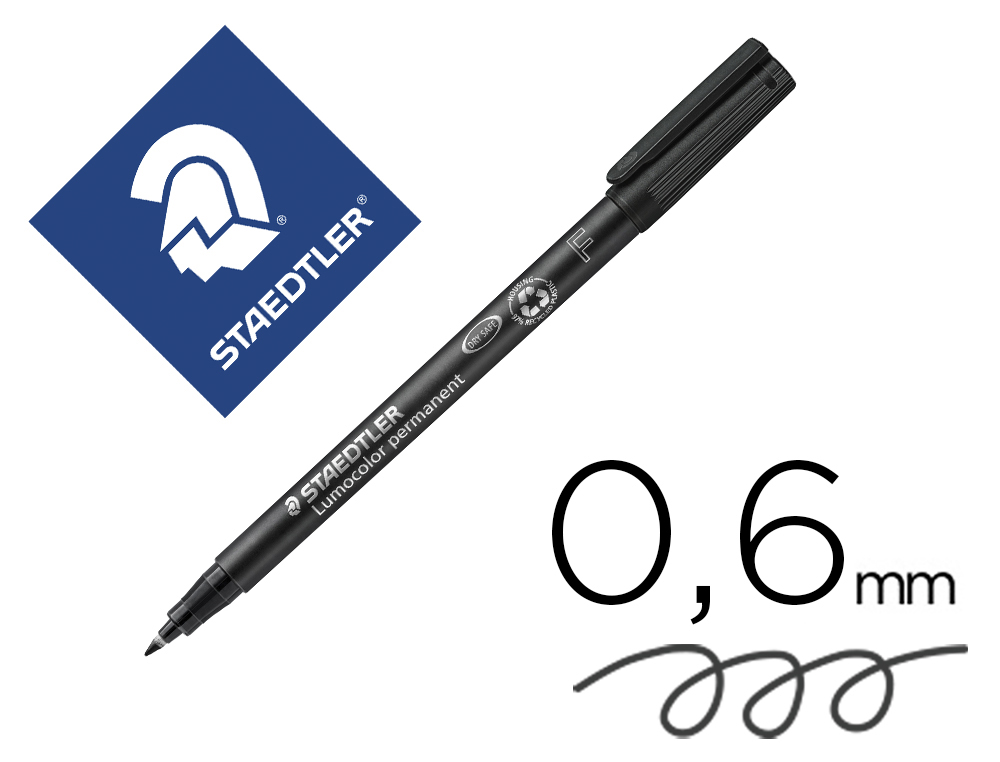 Stylo-feutre. PointMAX. pointe large 0.8 mm en nylon - Noir