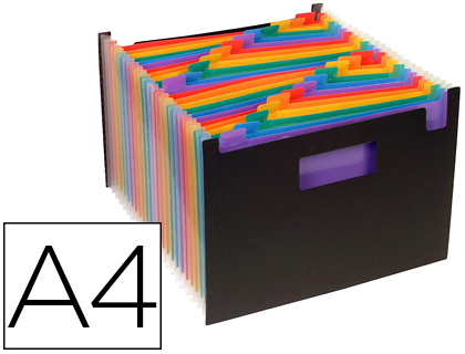 Trieur de bureau 6 positions pour documents a5 rainbow class noir