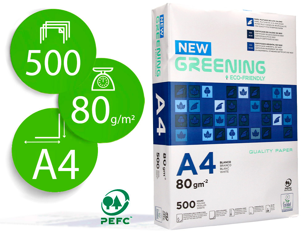 SECAM  PAPIER COULEUR Q-CONNECT MULTIFONCTION A4 80G/M2 5 COLORIS