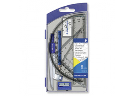 SET TRAAGE STAEDTLER NORIS CLUB 550 COMPAS SCOLAIRE PRCISION UNIVERSELLE CRAYON GRAPHITE GOMME TAILLE-CRAYONS 8 PICES