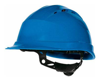 CASQUE DELTAPLUS CHANTIER VENTIL ANTI-UV POLYPROPYLNE SERRAGE ROTOR AJUSTABLE +50C/-30C COLORIS BLEU