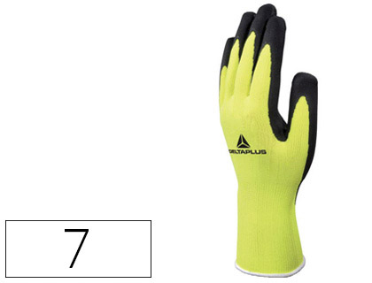 GANT TRICOT DELTAPLUS POLYESTER FLUO ENDUCTION MOUSSE LATEX JAUGE 13 TAILLE 7 PAIRE