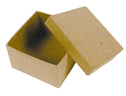 BOTE MINI DCOPATCH EN PAPIER MCH  DCORER CARRE 4.5X4.5X3CM