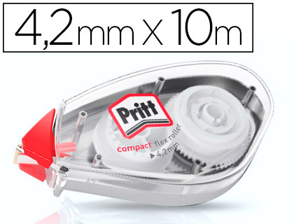 CORRECTEUR PRITT COMPACT DVIDOIR RUBAN 4.2MMX10M 1 LIGNE APPLICATION FRONTALE RCRITURE IMMDIATE PROTECTION EMBOUT