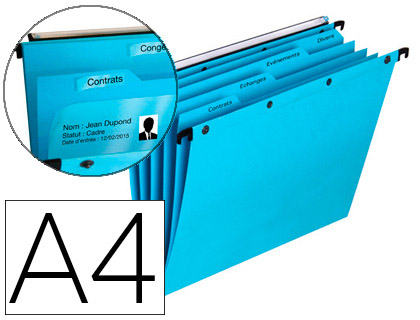 DOSSIER SUSPENDU ELBA AZO ULTIMATE KRAFT BLEU 240G A4 ENTRAXE 360MM H290MM ONGLETS INTGRS FOND V BOTE DE 5 UNITS