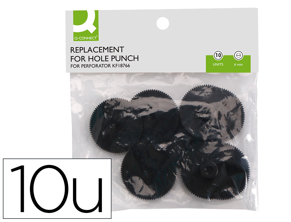 DISQUES Q-CONNECT RECHANGE POUR PERFOREUR KF18766 LOT DE 10U DIAMETRE MM