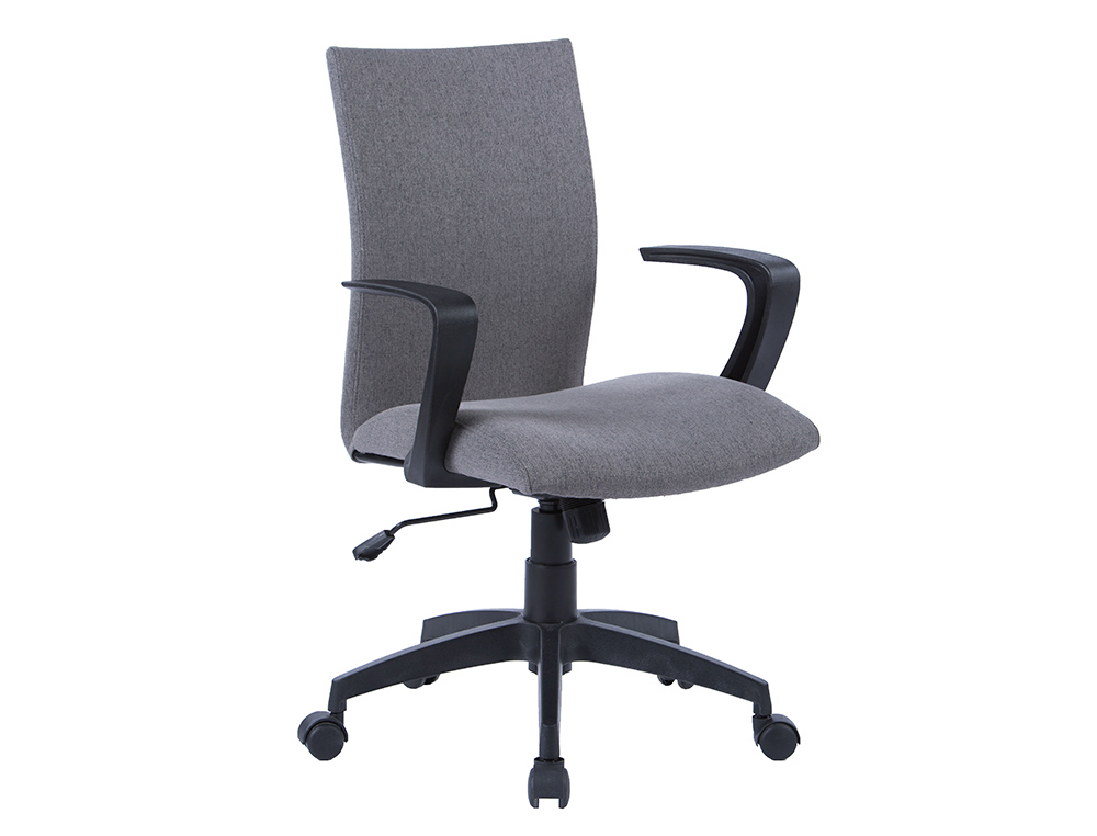 CHAISE BUREAU Q-CONNECT ROTATIVE BASE METAL TISSU     MAXIMUM SUPPORTE 130KG        895+110X550X580MM COLORIS GRIS