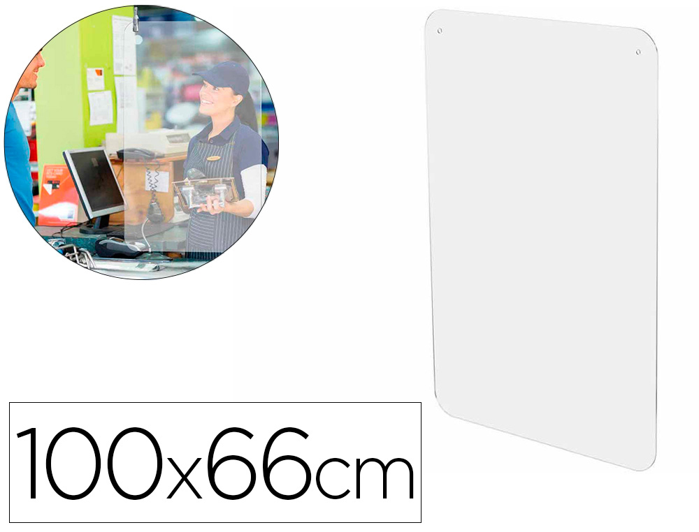 ECRAN DE PROTECTION EXACOMPTA EXASCREEN A SUSPENDRE         ACRYLIQUE RESISTANT TRES      TRANSPARENT SANS KIT FIXATION