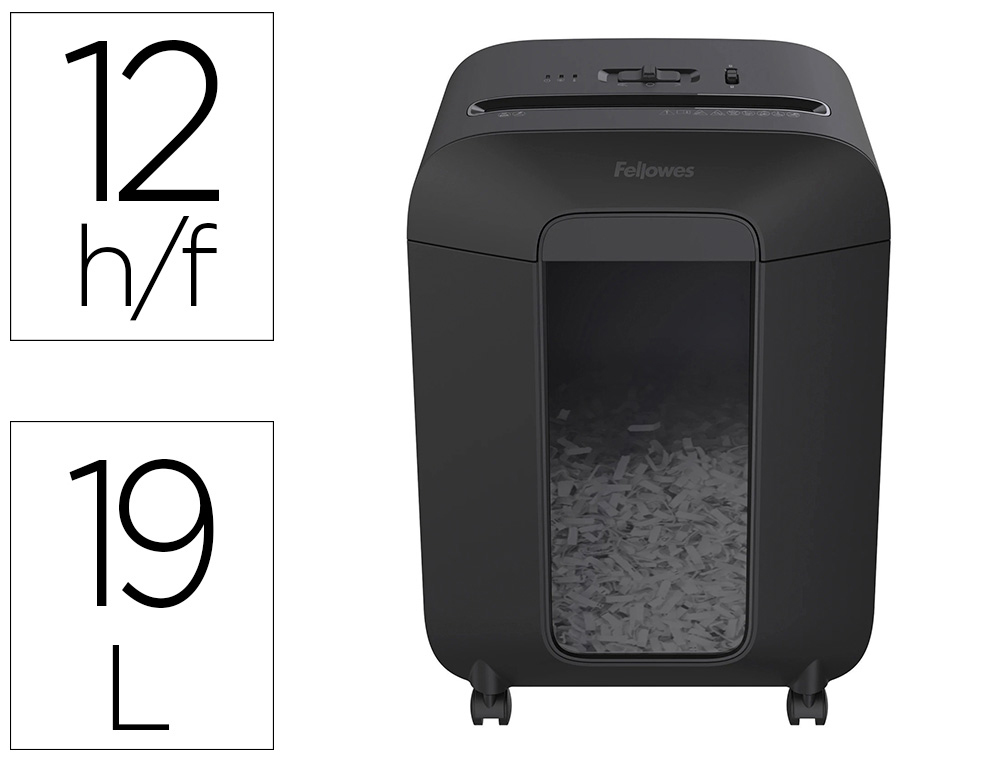 DESTRUCTEUR FELLOWES LX85 COUPE MICRO 12F SYSTEME       INTELLIBAR ANTIBOURRAGE       SAFESENSE