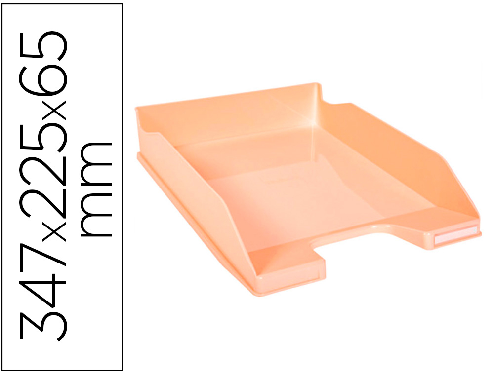 CORBEILLE A COURRIER EXACOMPTA COMBO MIDI  POUR    DOCUMENTS A4 PASTEL CORAIL    GLOSSY