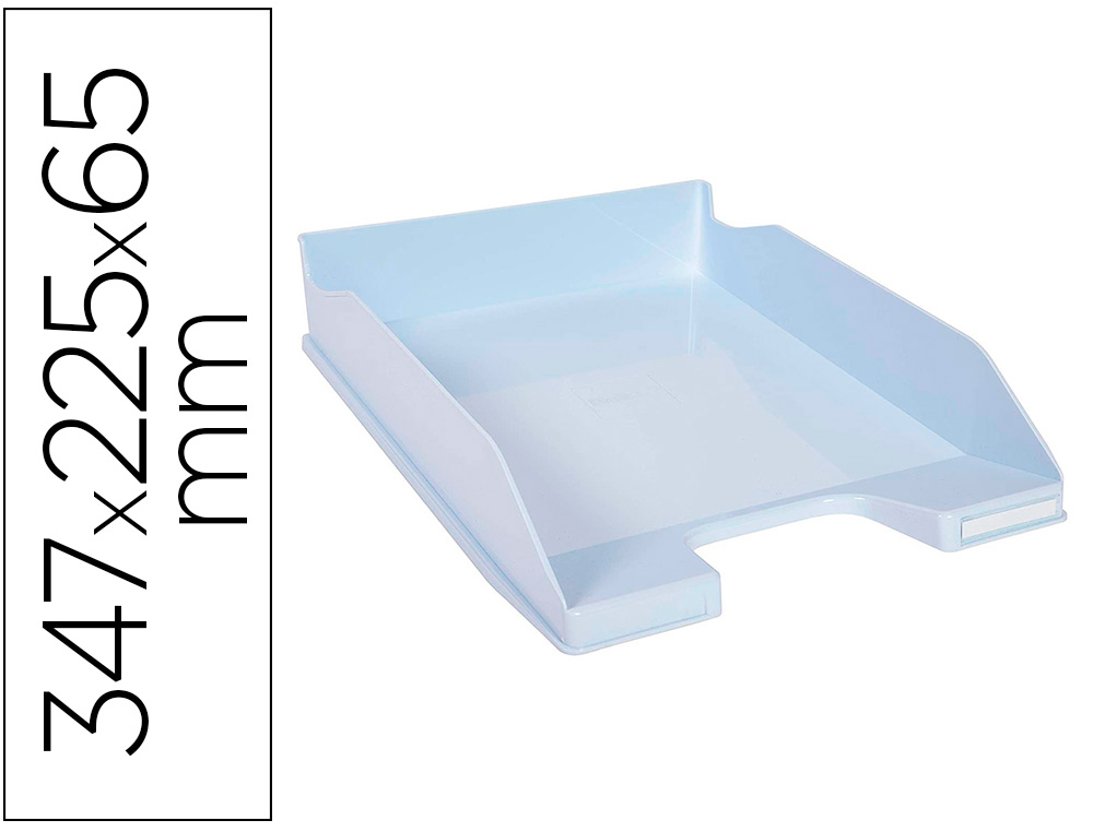 CORBEILLE A COURRIER EXACOMPTA COMBO MIDI  POUR    DOCUMENTS A4 BLEU PASTEL GLOSSY