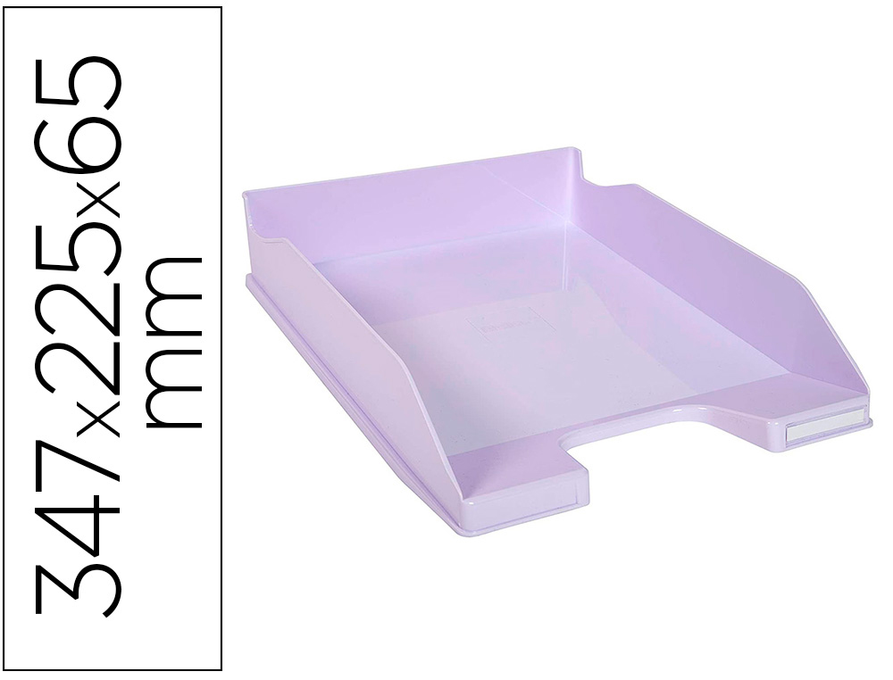 CORBEILLE A COURRIER EXACOMPTA COMBO MIDI  POUR    DOCUMENTS A4 MAUVE PASTEL     GLOSSY