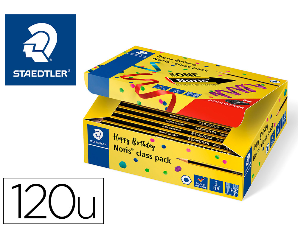 144 CRAYONS GRAPHITE CLASSPACK HB NORIS  120       ANNIVERSAIRE + 3              TAILLE-CRAYONS 510 50-9