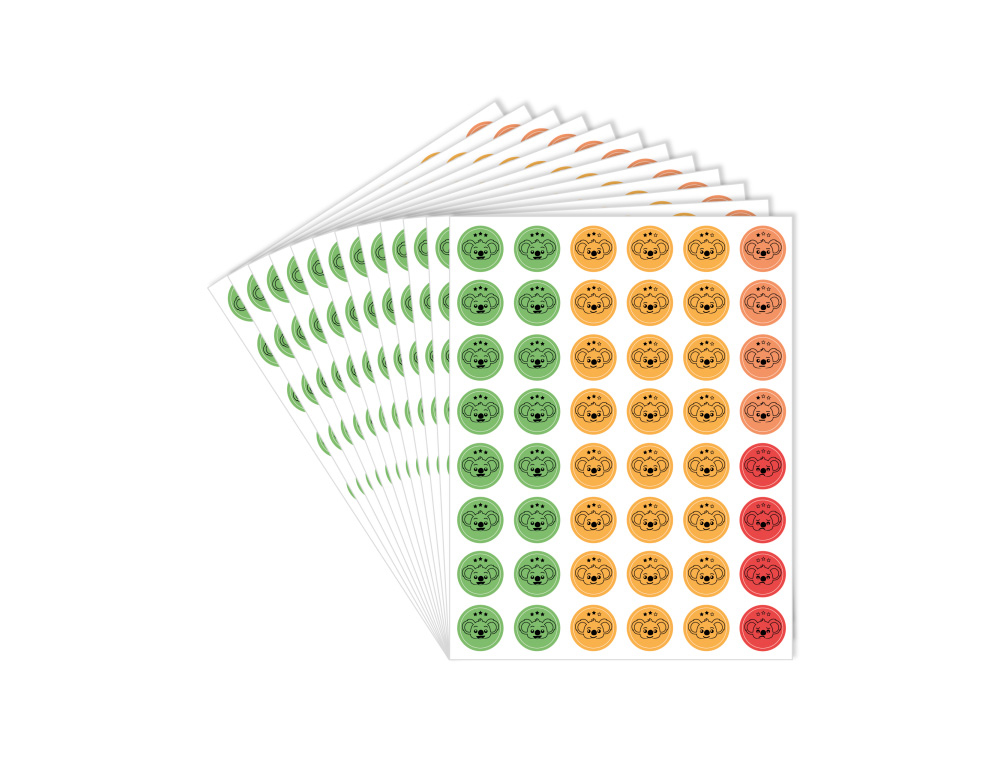 PACK DE 576 GOMMETTES SODERTEX  17 X 22 CM - 12     PLANCHES - COLORIS ASSORTIS