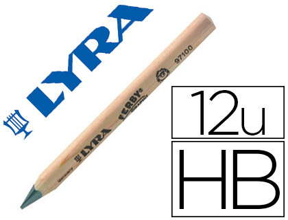 CRAYON GRAPHITE LYRA D'INITIATION  L'CRITURE CORPS TRIANGULAIRE 120MM GROS MODULE MINE HB 6.25MM DIAMTRE 10MM