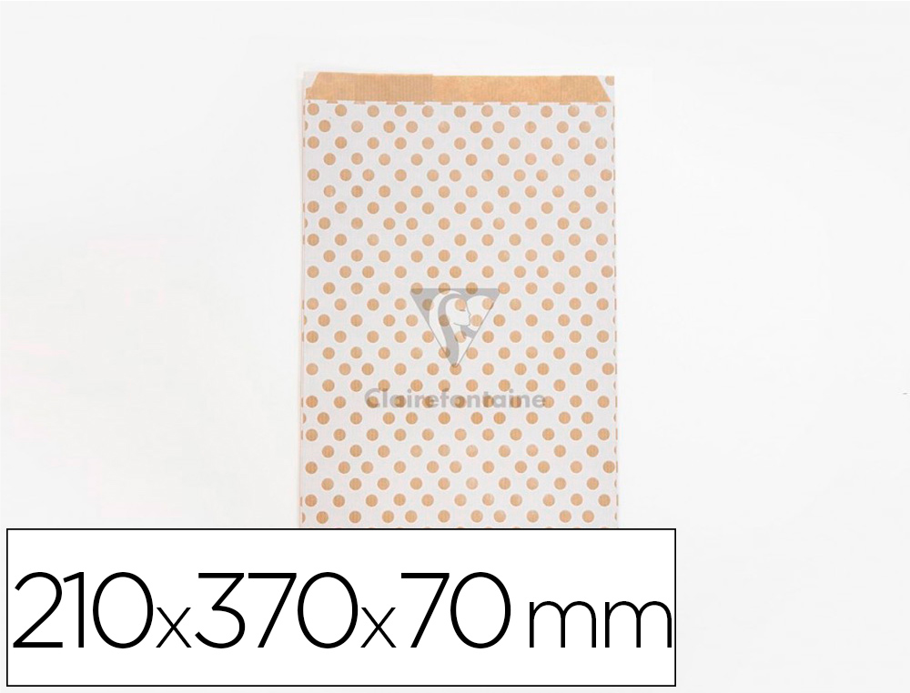 POCHETTES KRAFT FOND BLANC 50G/M   21X37+7 CM  SACHET DE 50 UN