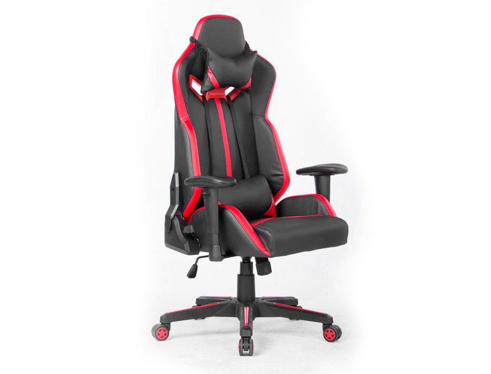 CHAISE GAMING Q-CONNECT ROTATIVE DOSSIER INCLINABLE   1260+950X480X530 MM COLORIS   NOIR/ROUGE