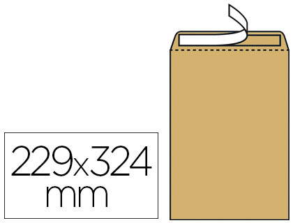 POCHETTE KRAFT GPV ADHSIVE QUALIT SUPRIEURE C4 229X324MM 90G BOTE 250 UNITS