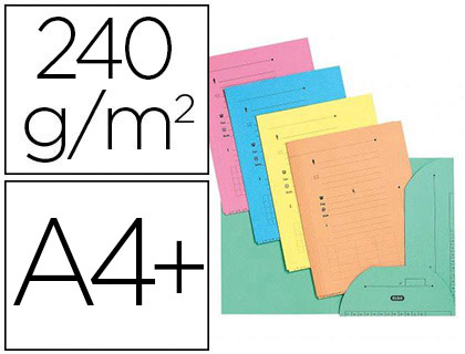 CHEMISE KRAFT OXFORD HV KRAFT 240G 235X320MM ARMOIRE ET CAISSE 2 RABATS INTRIEURS INDEXATION COLORIS PASTEL PACK 25U