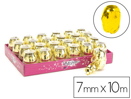 OEUF COQUILLE 10MX7MM LISSE MTALLIS OR BOTE 24 UNITS
