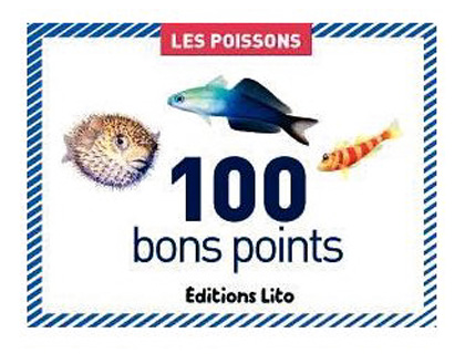 BON POINT DITIONS LITO LES POISSONS TEXTE PDAGOGIQUE AU VERSO 61X82MM BOTE 100 UNITS