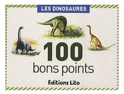BON POINT DITIONS LITO DINOSAURES TEXTE PDAGOGIQUE AU VERSO 61X82MM BOTE 100 UNITS