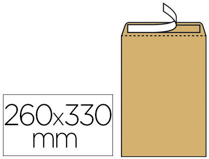 POCHETTE KRAFT GPV ADHSIVE CONOMIQUE 24 260X330MM 90G SACHET 25 UNITS