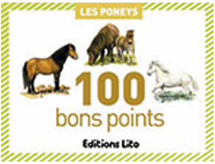 BON POINT DITIONS LITO PONEYS TEXTE PDAGOGIQUE AU VERSO 79X57MM BOTE 100 UNITS