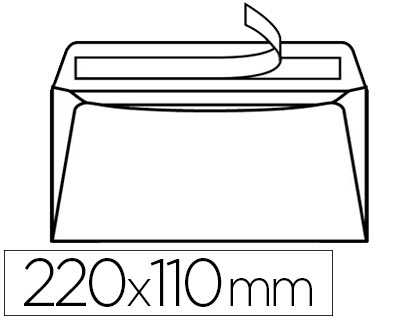 ENVELOPPE GPV DL 110X220MM 80G RECYCLE AUTO-ADHSIVE EXTRA BLANCHE BOTE 500 UNITS