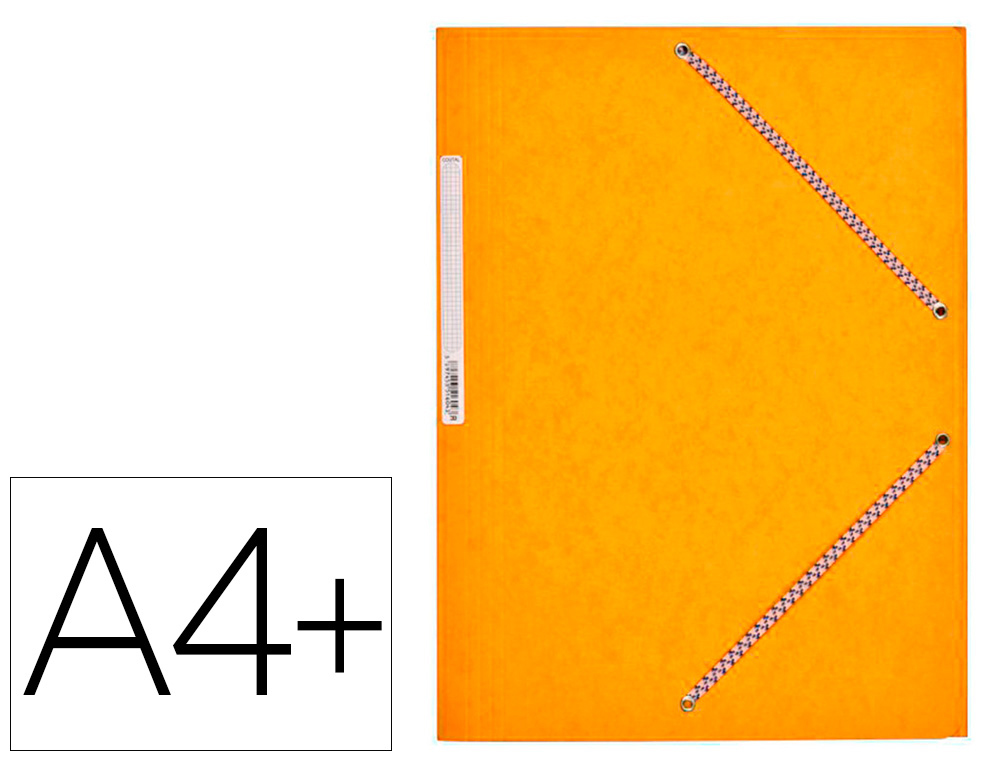 CHEMISE COUTAL SANS RABATS LASTIQUE A4 24X32CM CARTE LUSTRE 5/10E TIQUETTE DOS 15MM COLORIS JAUNE