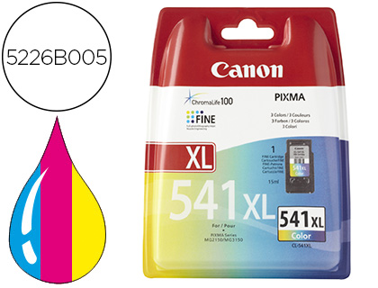 CARTOUCHE CANON JET D'ENCRE 5226 B005-CL541XL 3 COULEURS CYAN/MAGENTA/JAUNE HAUTE CAPACIT 205P