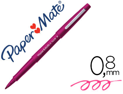 STYLO-FEUTRE PAPER MATE FLAIR ORIGINAL POINTE MOYENNE 1MM LONGUE DURE DE VIE COLORIS MAGENTA