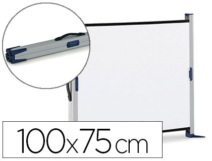 ECRAN PORTABLE NOBO RTROPROJECTION DE SOL MANUEL BORDURE COLORIS NOIR 2.9KG 100X75CM