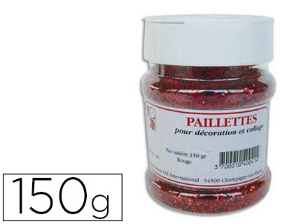 PAILLETTE SCINTILLANTE OZ INTERNATIONAL COLORIS ROUGE POT SALIRE 150G