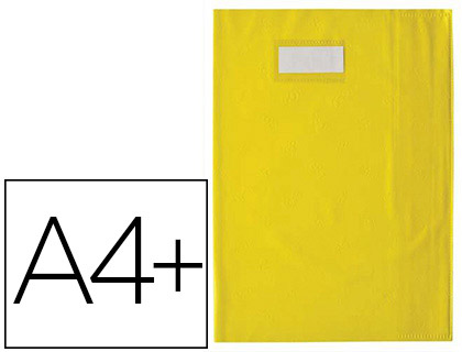 PROTGE-CAHIER ELBA STYL'SMS PVC OPAQUE 12/100E SANS PHTALATES PORTE-TIQUETTE ET TIQUETTE A4+ 240X320MM JAUNE