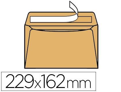 POCHETTE ELCO KRAFT BLOND C5 162X229MM 90G ADHSIVE BOTE 500 UNITS