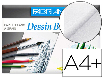 PAPIER DESSIN FABRIANO  GRAIN 224G A4+ POCHETTE 12F
