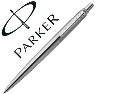 STYLO PARKER JOTTER ENCRE GEL NOIR ACIER CT POINTE MOYENNE 0.7MM COFFRET CADEAU